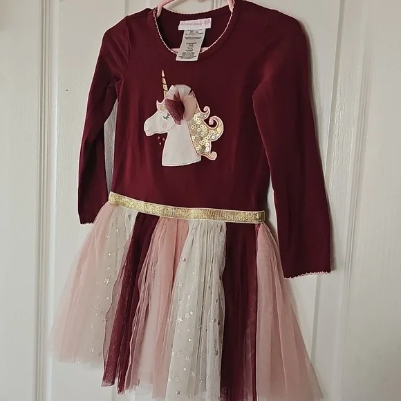 Bonnie Baby Red and Gold Dance Costume - Picture 3 of 9